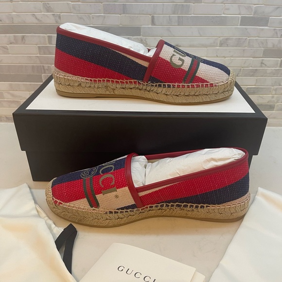 Gucci Sylvie Logo Canvas Espadrilles - Picture 4 of 9